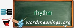 WordMeaning blackboard for rhythm